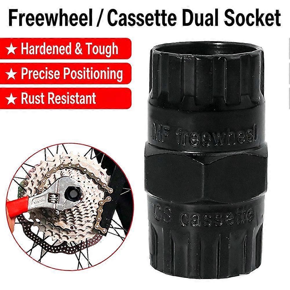 Bicycle Freewheel Tool - Socket Removes Cassette and Threaded Sprockets Easily