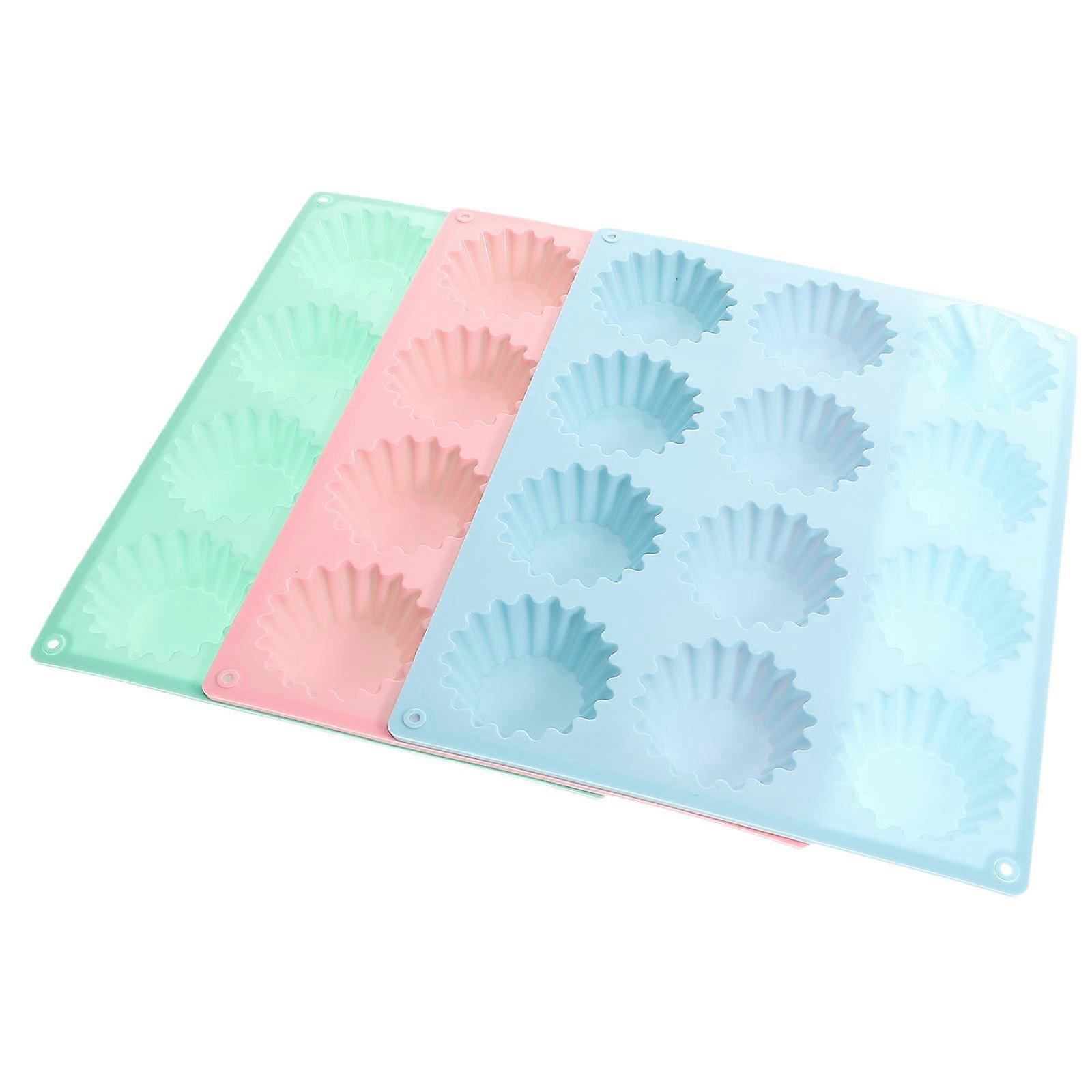 Silicone Mini Tart Pan for Baking 9Pcs Assorted Color Candy Mold Set