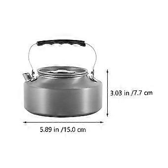 Outdoor Boiling Kettle Aluminum Camping Kettle with Heat-Insulated Handle 1.1L
