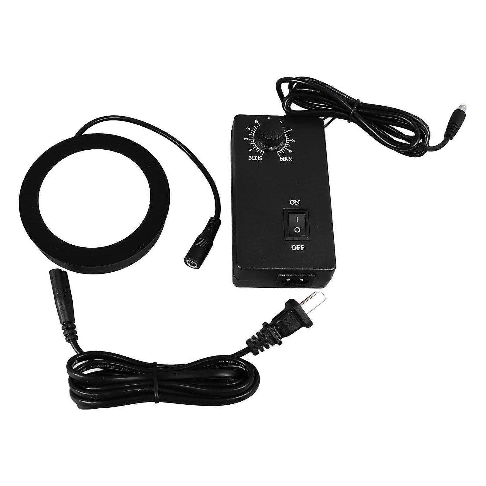 Microscope Bottom Light Source Round Dimmable LED Lluminator 2.95in Luminous Area 3.74in Dia US Plug 90?260V