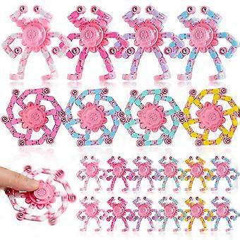 24 stuks roze transformeerbare fidget spinners als Valentijnscadeautjes