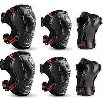 Genouillères de coude pour enfant ensemble de patins à roulettes - Équipement de protection 6 en 1 pour enfants Tout-petits Adolescents