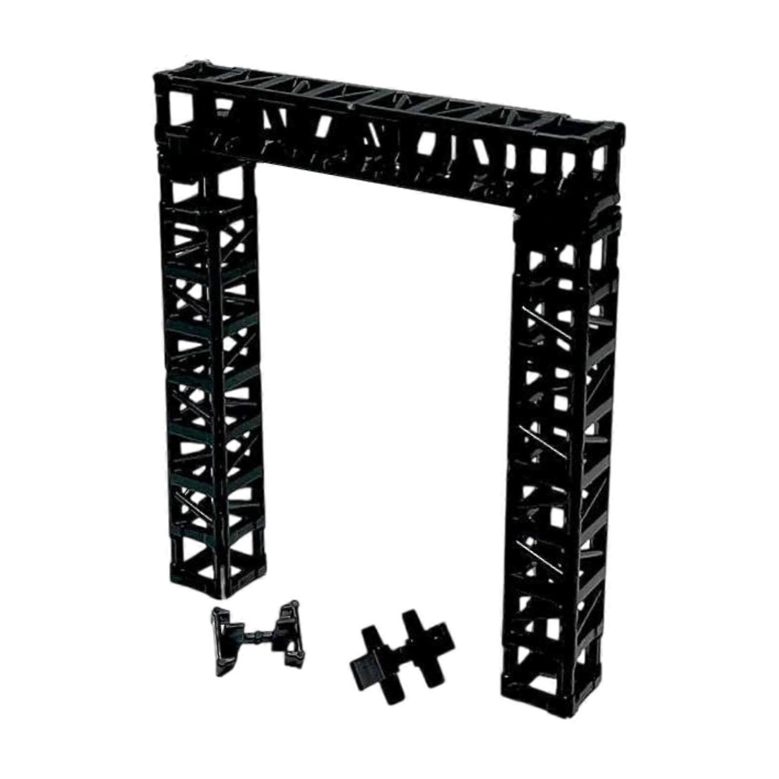 Modular Action Figure Display Stand Base with Adjustable Supports and Interlocking Model Platform