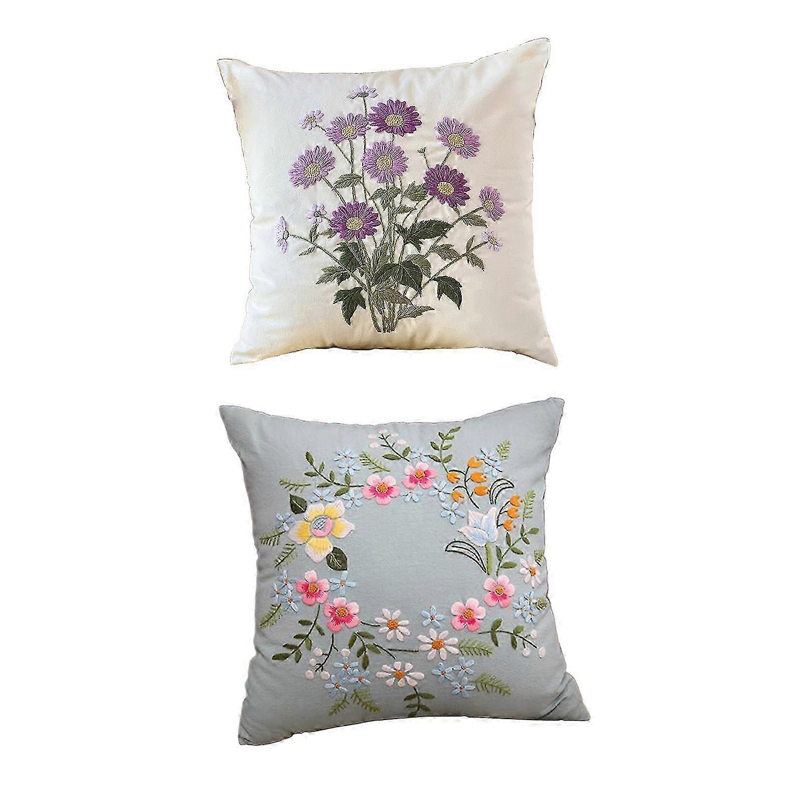 Semi Finished Embroidery Pillow Kit