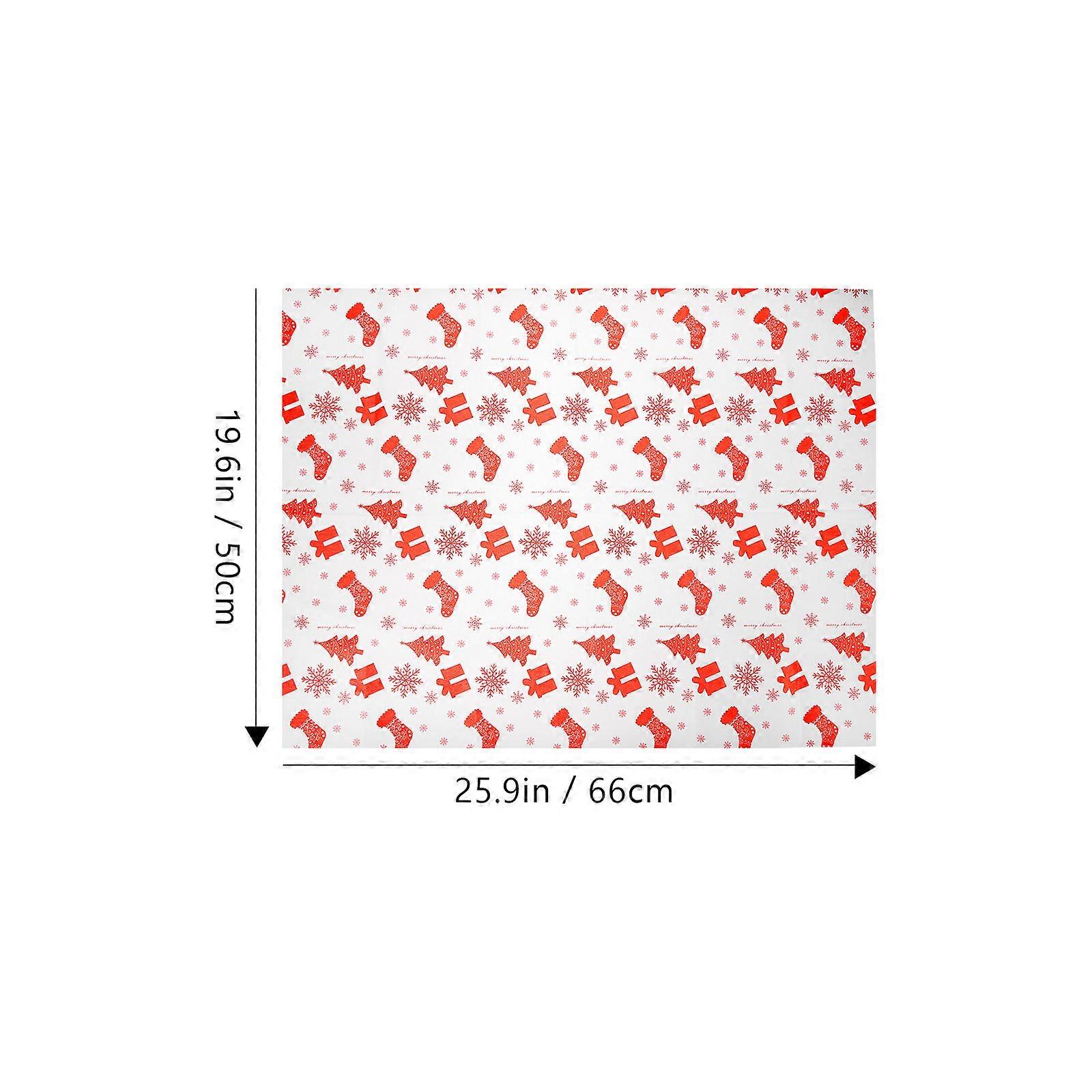 Multi-Function Christmas Gift Papers Red Wrapping Paper for Package 10 Sheets