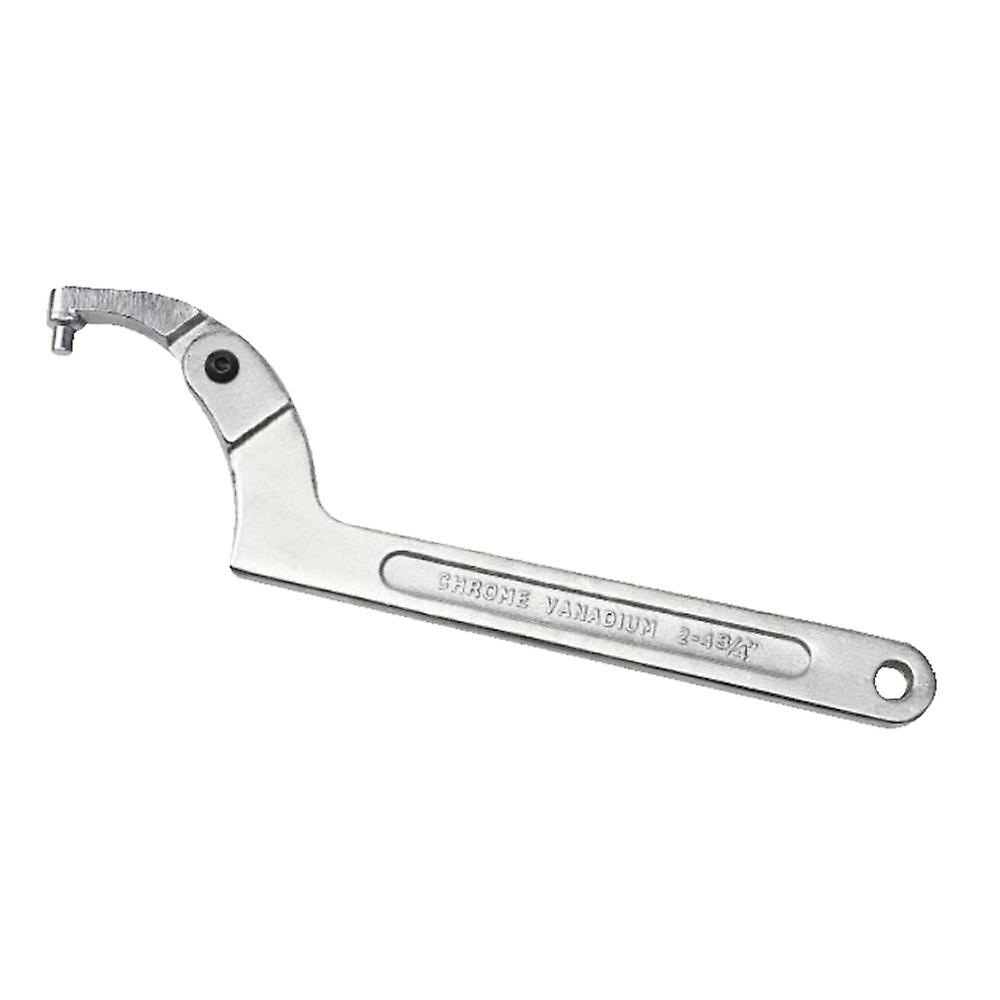Chrome Vanadium Adjustable Wrench Hook Spanner Tool 32-76mm Round Head