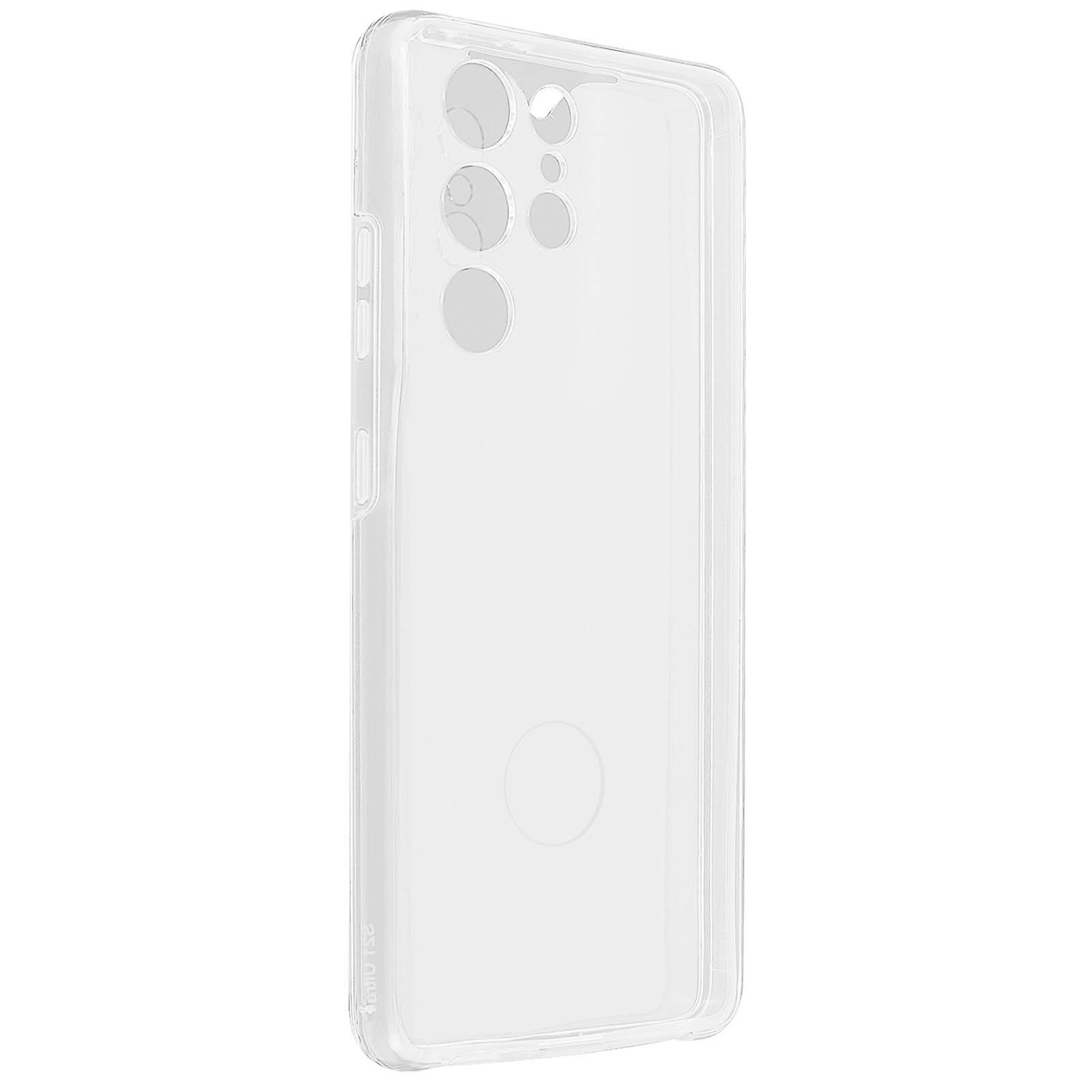 Avizar 360 Case for Galaxy S21 Ultra Flexible Front & Rigid Back - Transparent