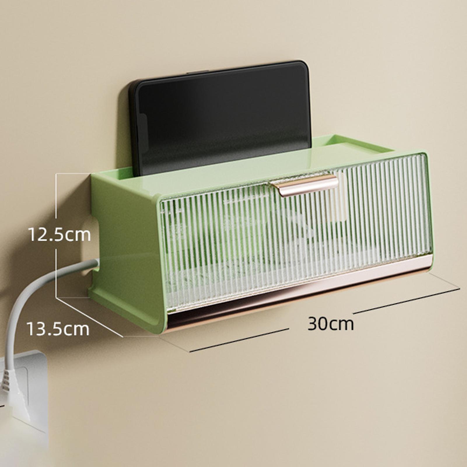 Wall Mounted Power Strip Holder No Drilling Hanging Rack Box