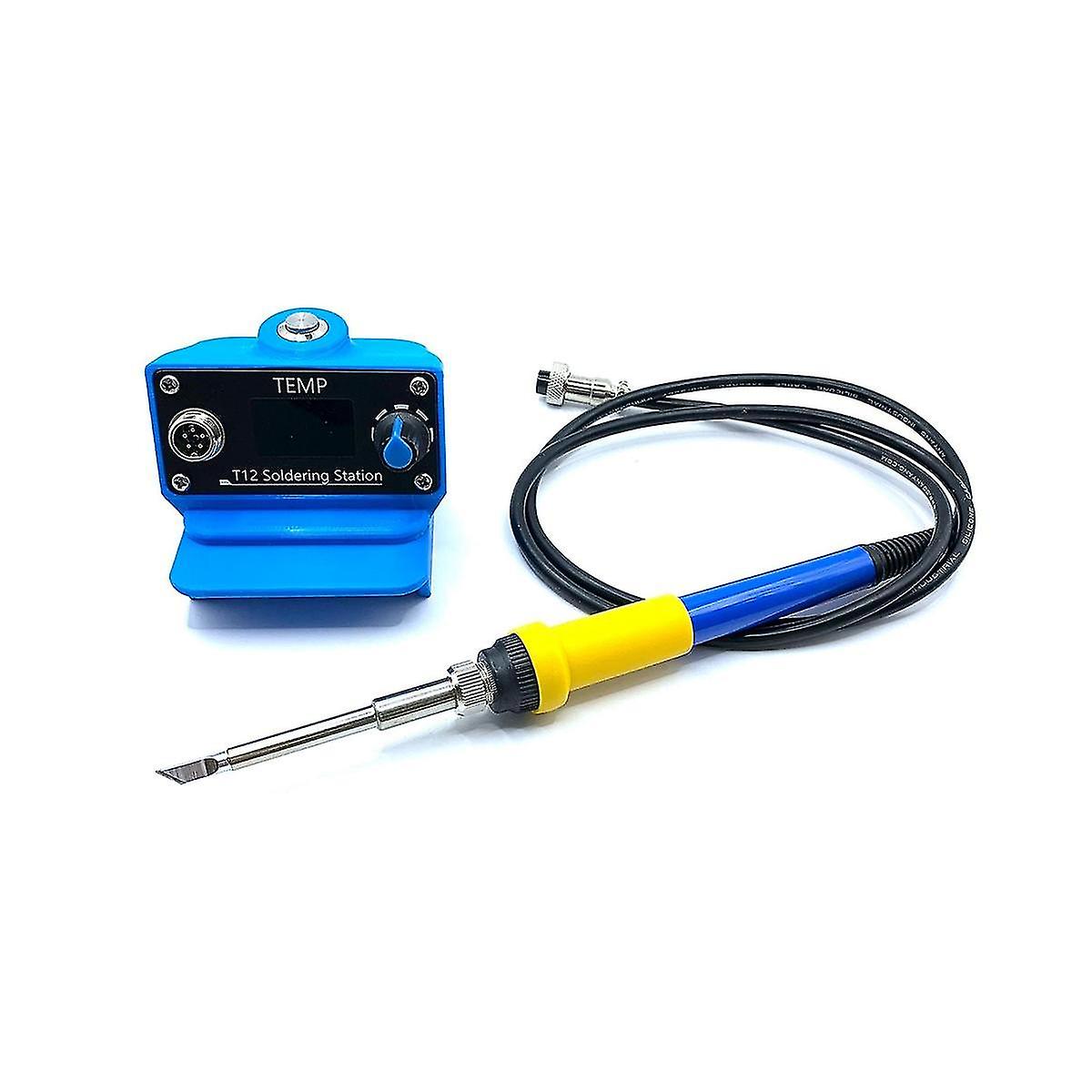 T12 Cordless Soldering Iron Station Portable Electric Solder For Battery Blue