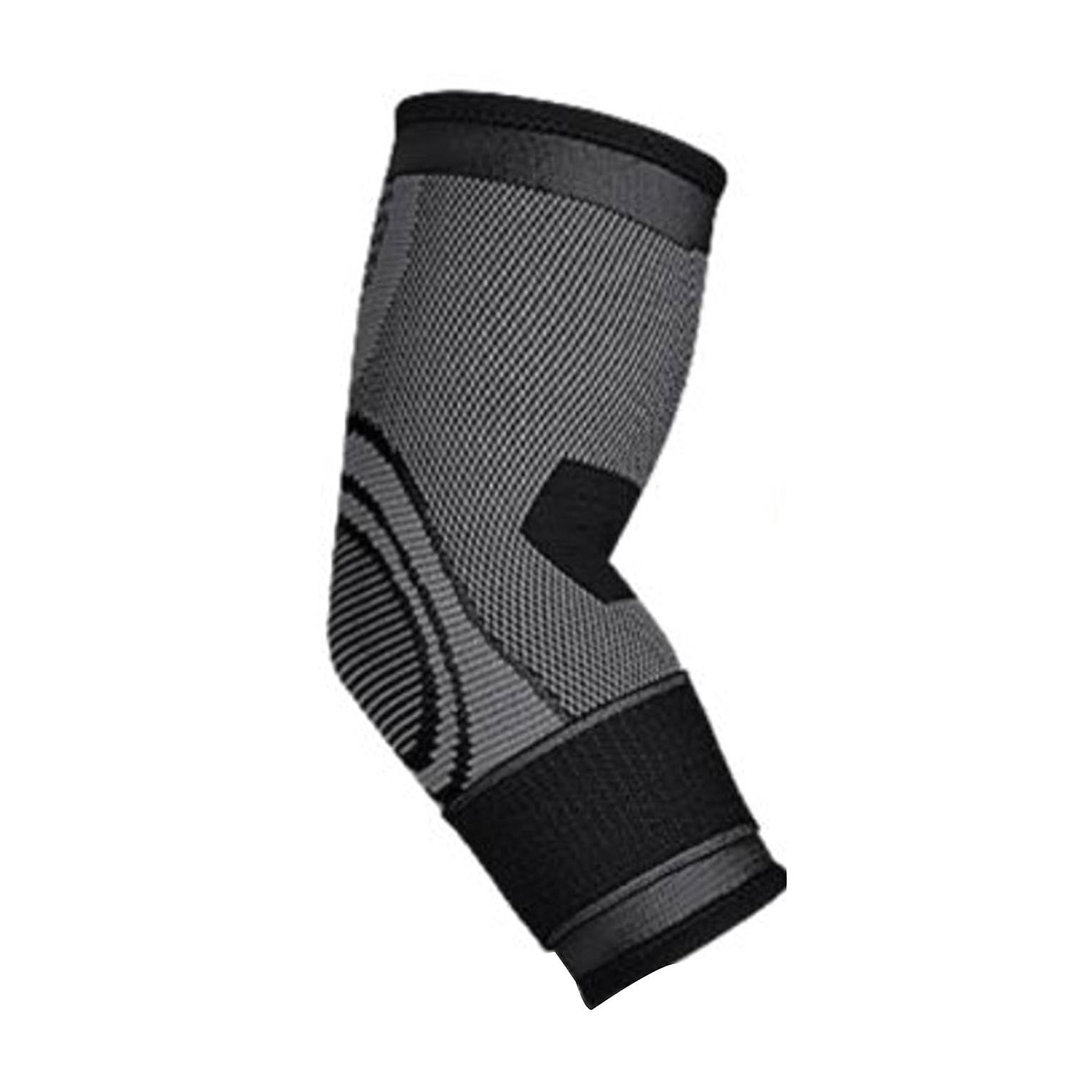 1Pc Elbow Compression Sleeve with Fastener Tape High Elastic Breathable Pain Relief Weightlifting Sp