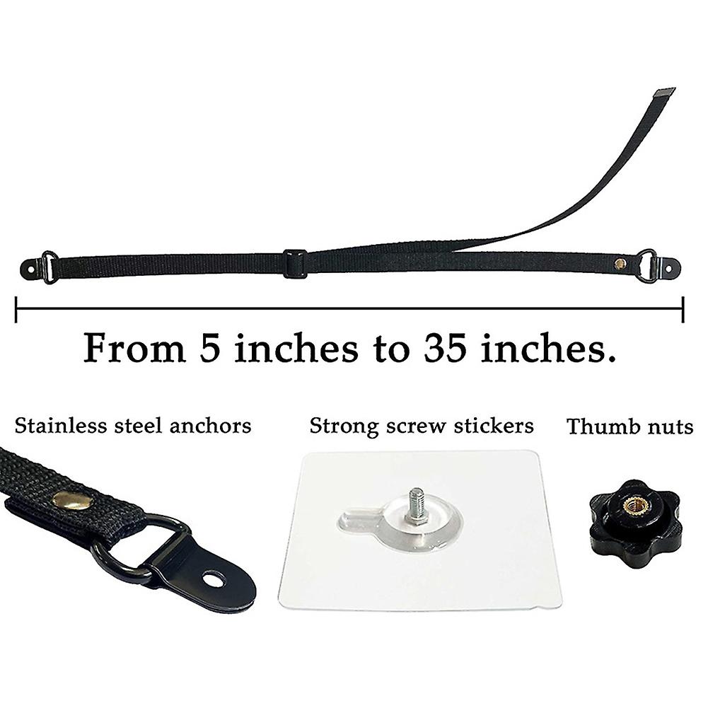2pcs TV Anti-Tip Safety Strap Set Prevent Furniture Falling Anchors Kit for TV Flat Screen