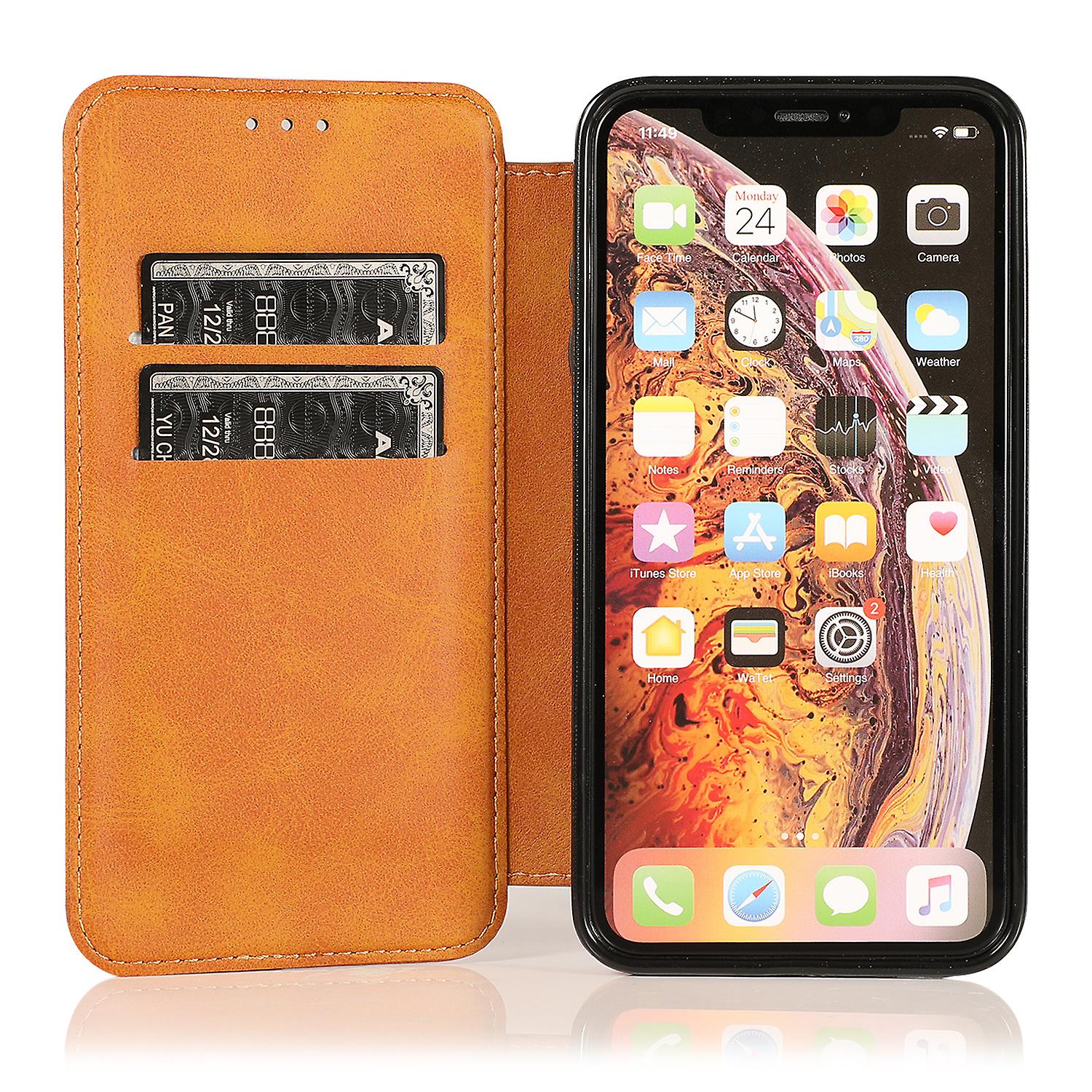 Pu Leather Case Folio For Iphone 11, Business Style, Wallet Function, Fall Protection, Stand Function