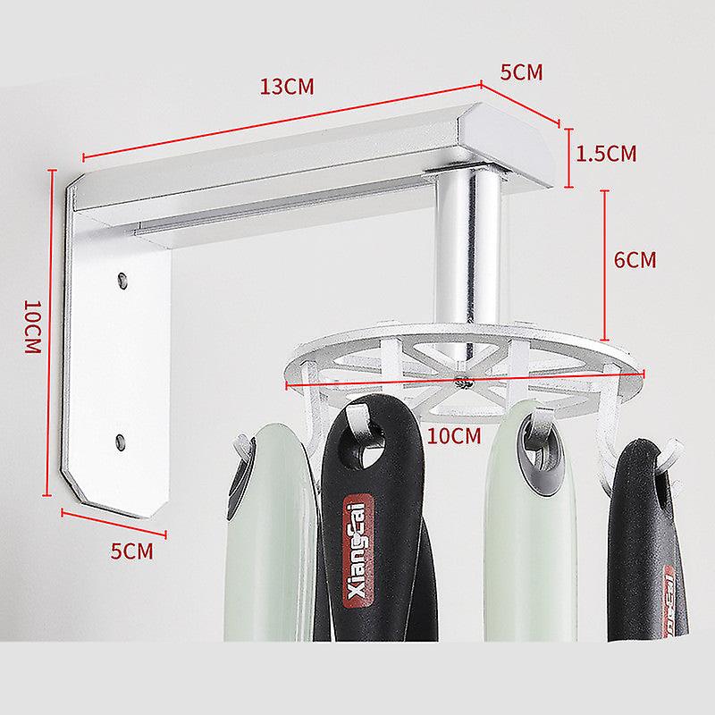 Space Aluminum Kitchen Rotating Hook Rack