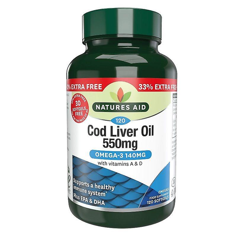 Nature's Aid Cod Liver Oil 550mg Softgels 120 (13435)