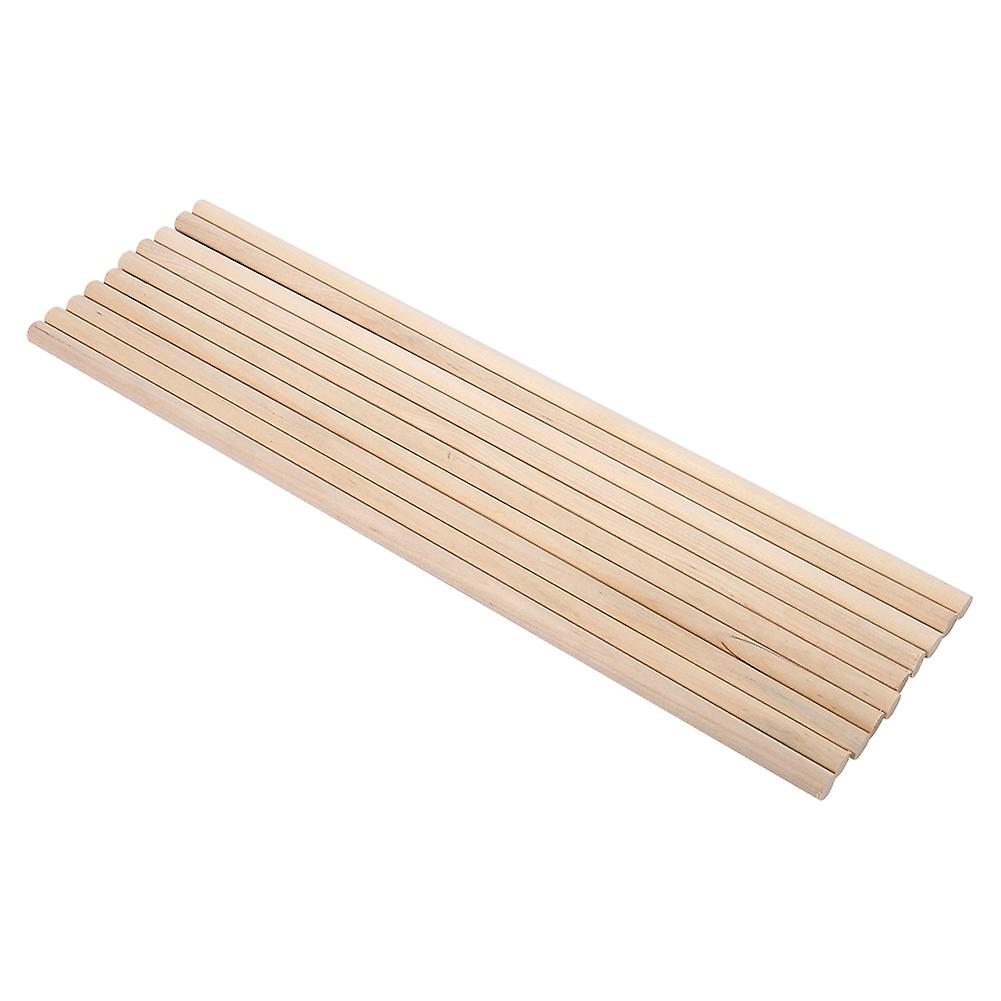 Pack of 10 wooden rods for crafts, 0.8 x 30 cm