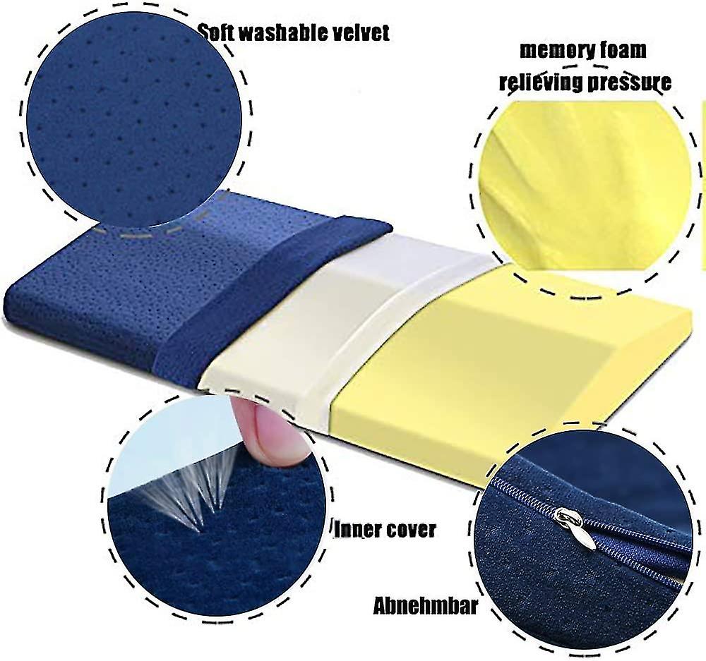 Lumbar Pillow Wedge Pillow Orthopedic Sleeping Pillow Lumbar Support Bed Memory Foam Pillow-yu