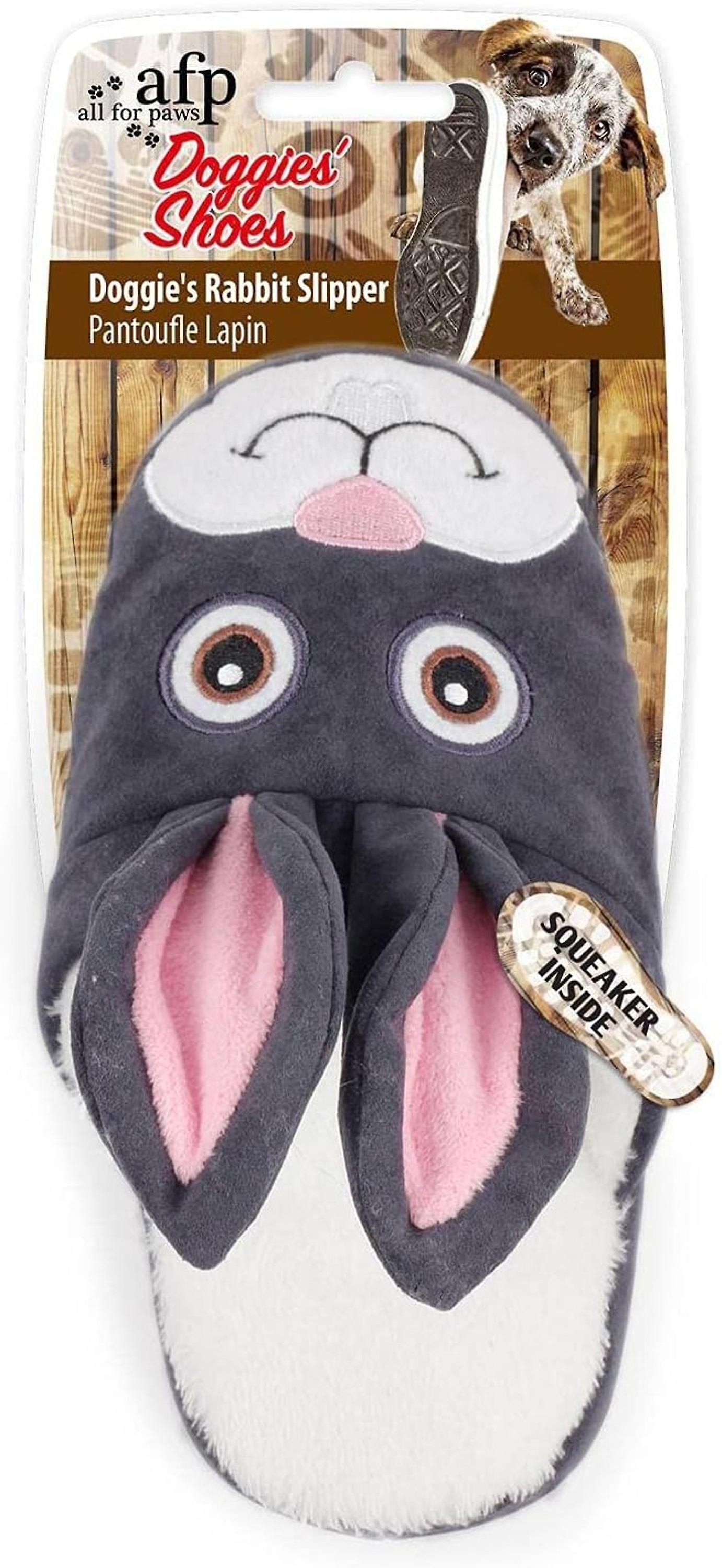 All For Paws Doggy's Rabbit Slipper Dog Toy