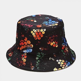 Packable Reversible Colorful Fruit Printed Fisherman Bucket Sun Hat, Many Patterns_HMY213