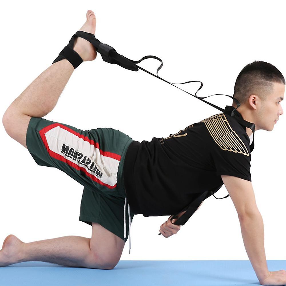 Pilates Yoga Belt Multi-loop Exercise Stretch Strap With Foot Hook Keep Fit Physical Therapy Dance Belt Flexibility Training