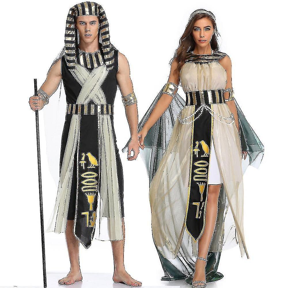 Ancient Egypt Egyptian Pharaoh King Empress Cleopatra Queen Cosplay-XinHan