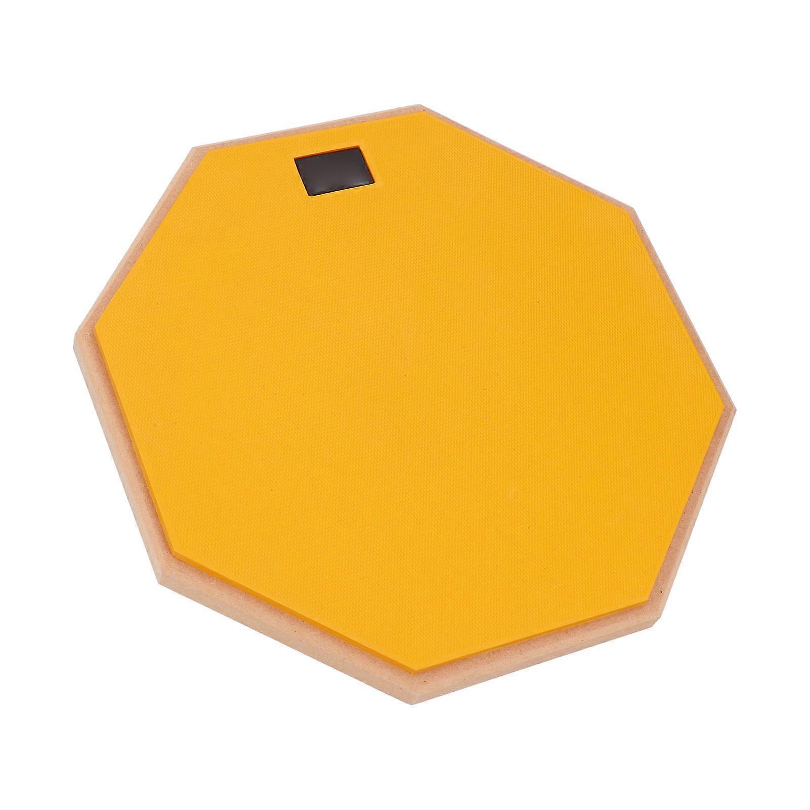 Dumb Drum Pad Rubber Training Drum Pad Percussion Instruments Parts for Beginners Yellow