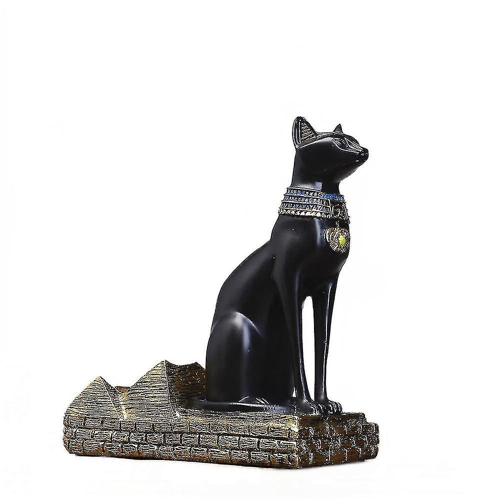 Resin egyptian cat god wine bottle holder nordic simple animals wine rack decoration