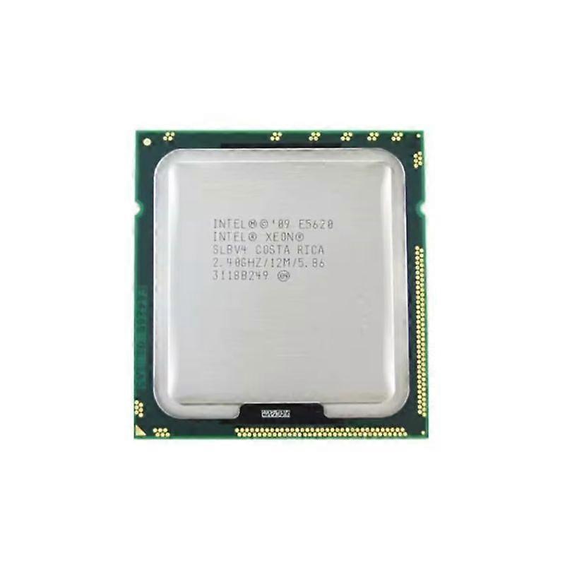 Xeon E5620 CPU - Socket LGA 1366 4 Cores 8 Threads 2.4GHz 12MB L3 Cache 80W.