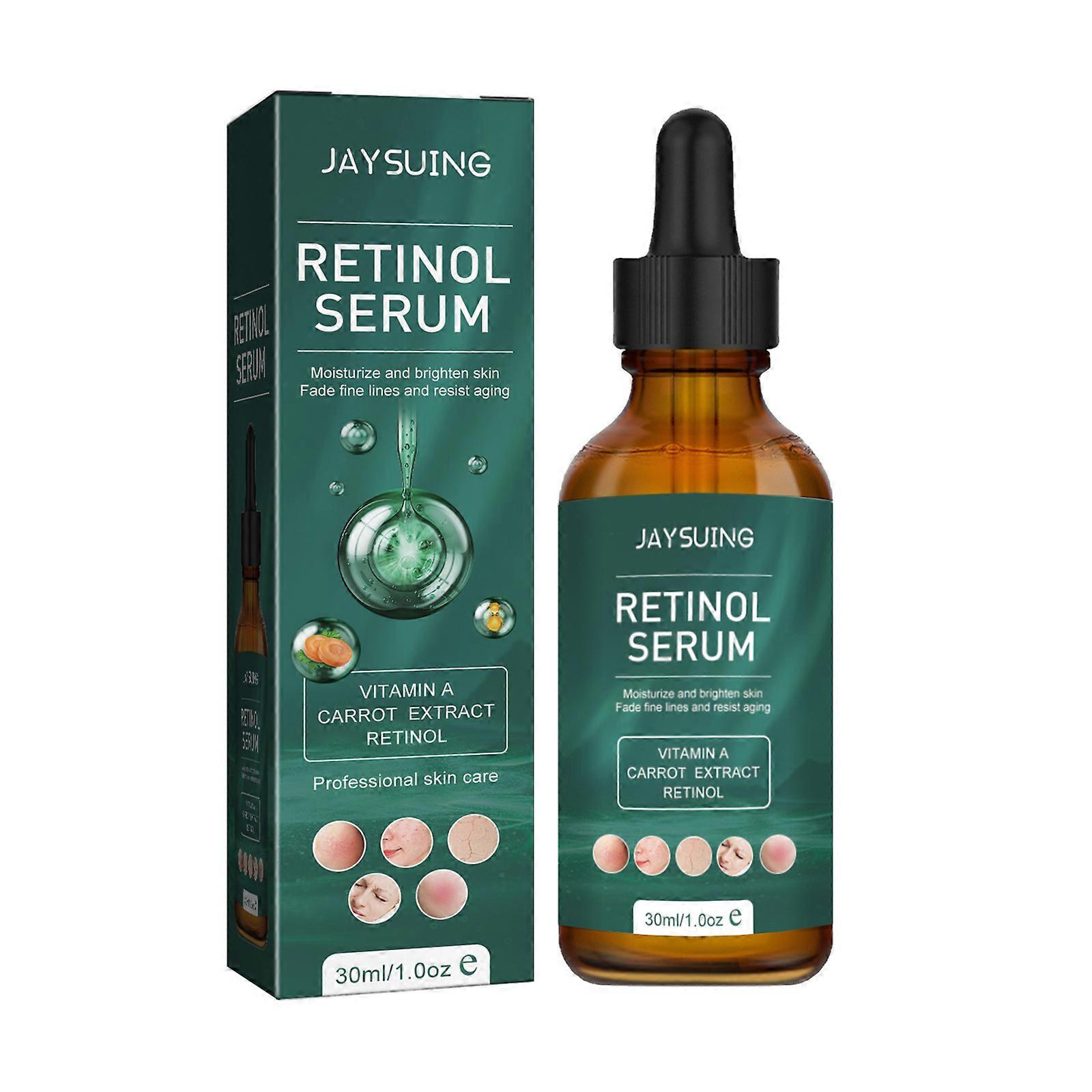Jaysuing Retinol Essence Fading Wrinkle Firming Face Brightening And Firming Elastic Tender AntiEarly Aging Pore Collection 30Ml