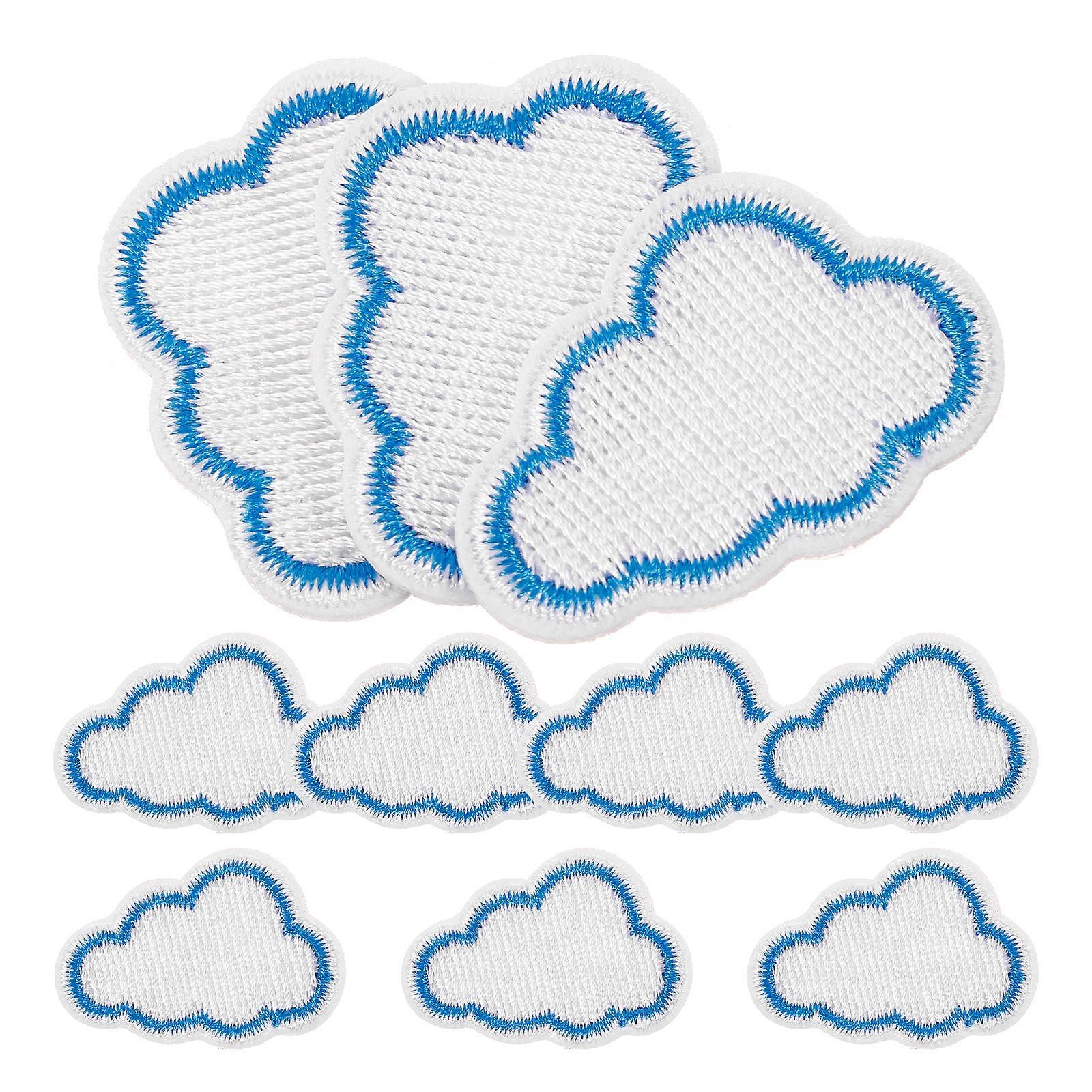 Lot de 10 patchs compacts en forme de nuage pour vêtements