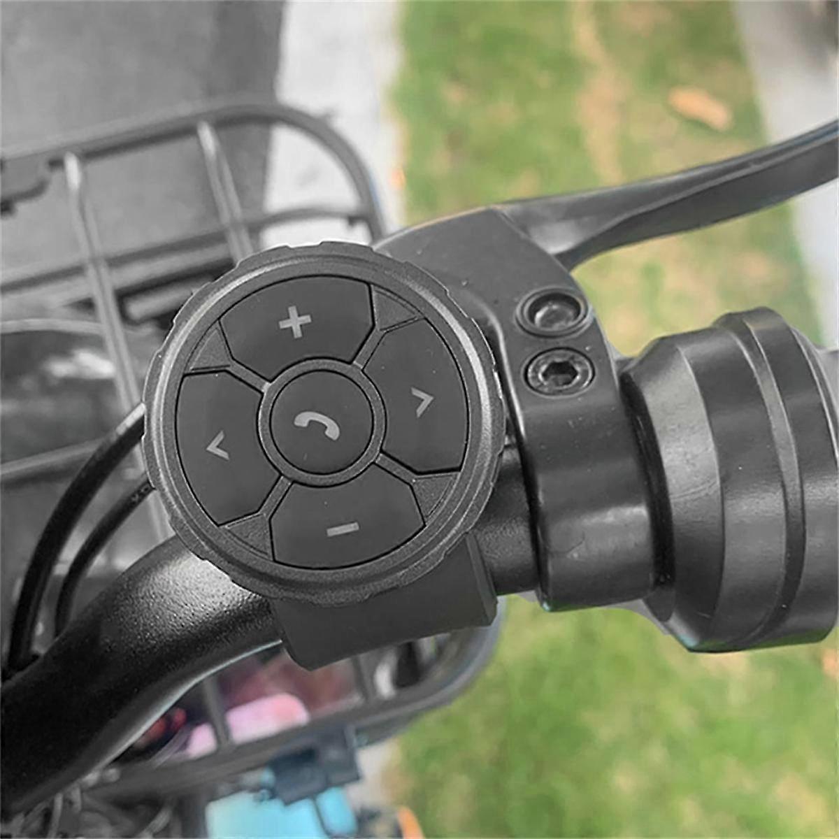 Universal Motorcycle Bike Handlebar Controller Wireless Bluetooth Volume Music Adjust Button Car Steering Wheel Control