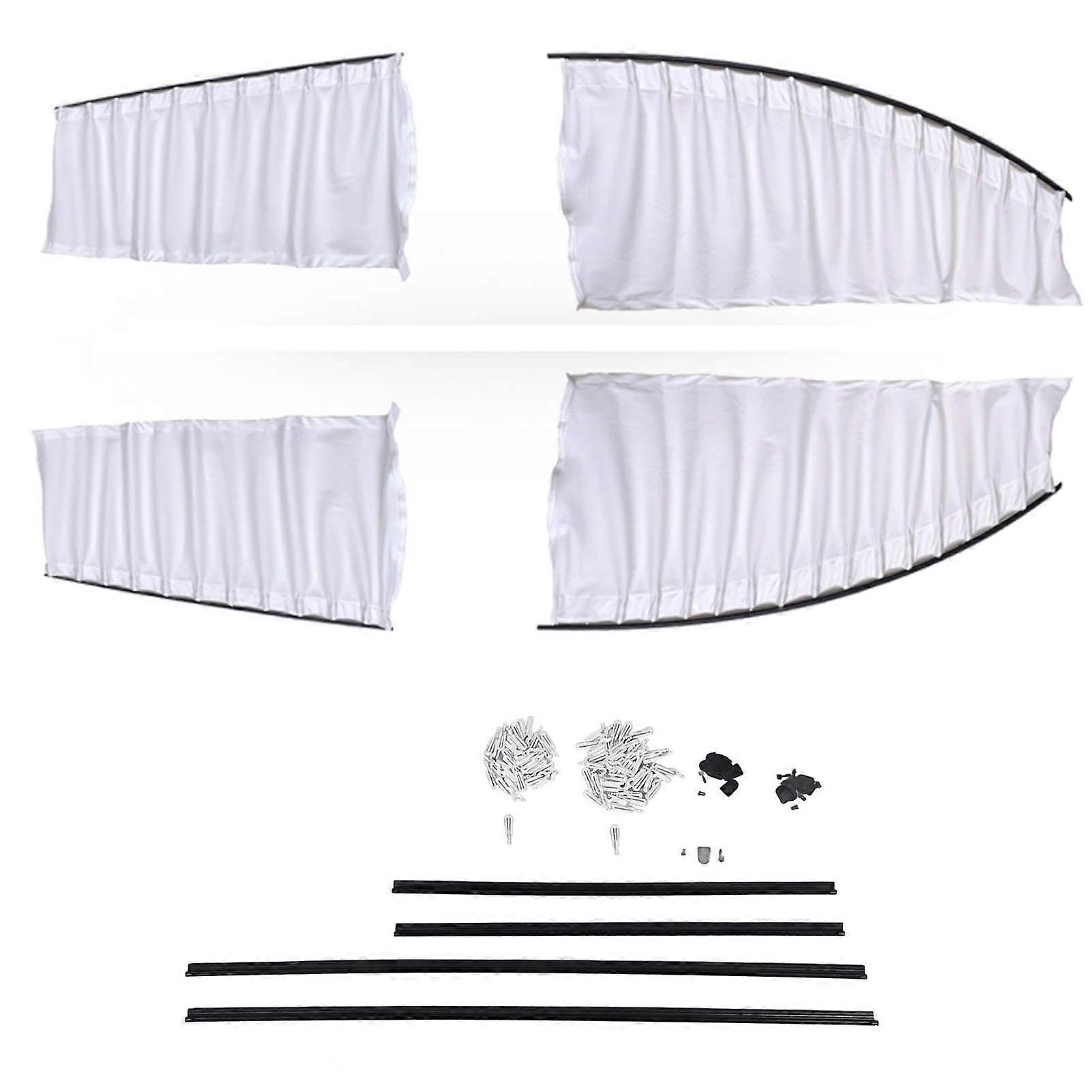 4個の車のスライド式ウィンドウサンシェードカーテンUV保護プライバシーカーテンテスラモデル3 2017年から2023年の交換ホワイト