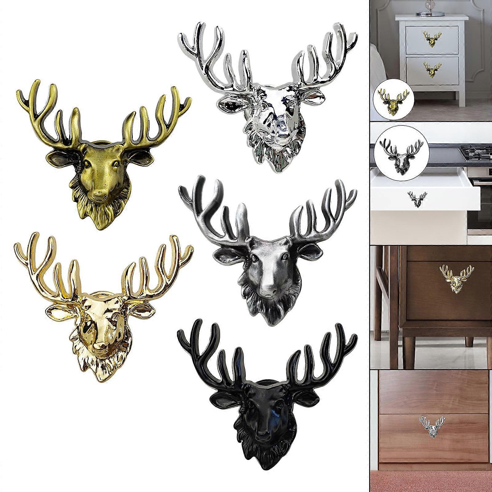 Zinc Alloy Cabinet Knobs Rabbit Knobs Pull Elk Decorative Furniture Hardware Handle Modern Dresser Knobs For Bedroom Cupboard