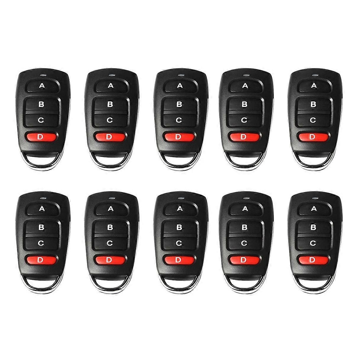 10 stuks draadloze 433 MHz afstandsbediening met kopieerfunctie, rolling code, 433 MHz sleutelopener