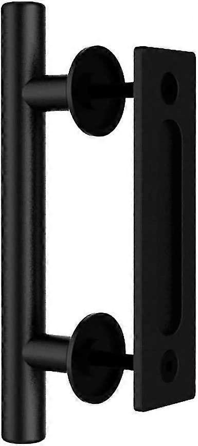 2024 年 30.48cm /12 ブラック ドア ハンドル スライド式納屋ドア用 -- ブラック スライド式納屋木製ドアハンドル、素朴なハードウェア