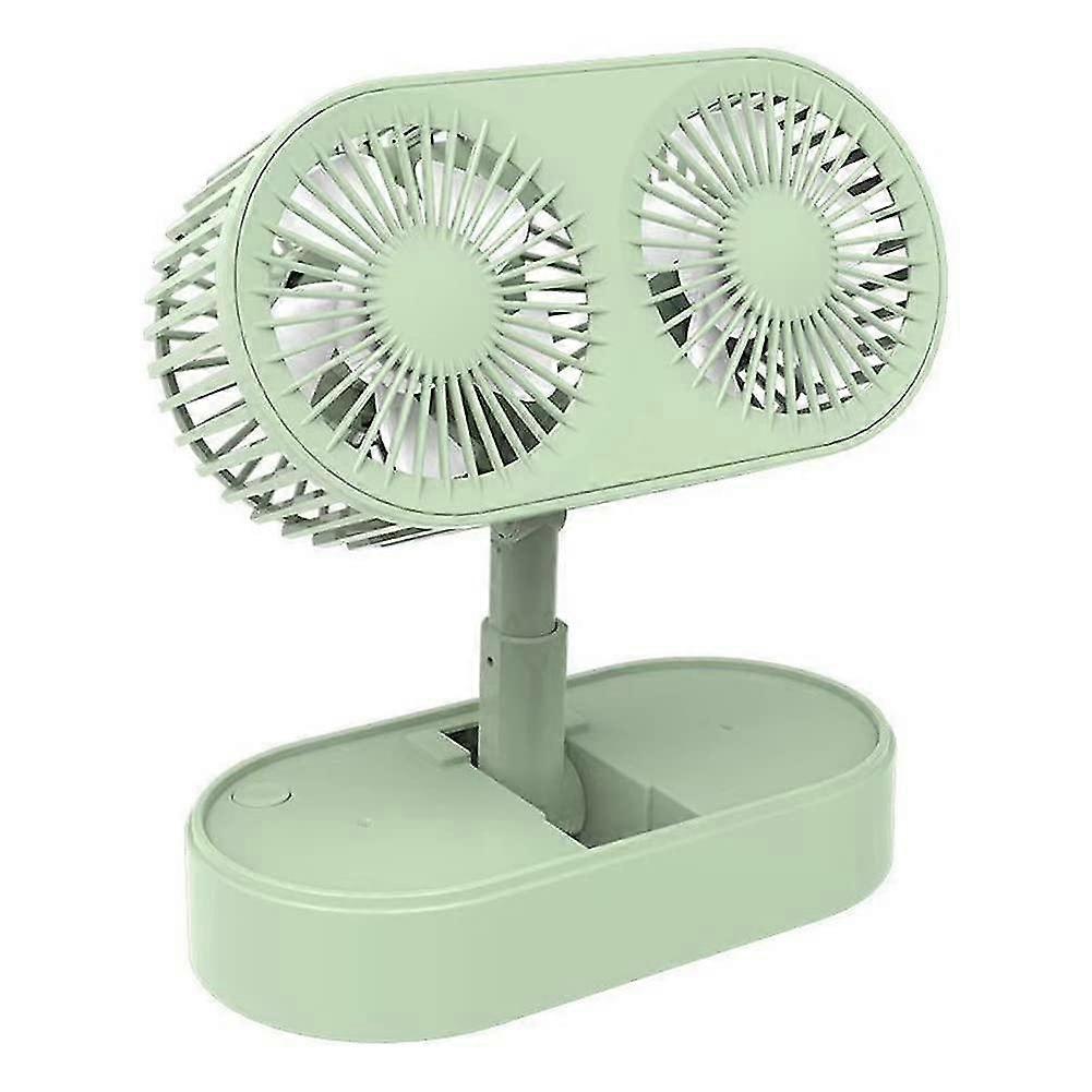 Dual Head Mini Fan Portable Folding Fan