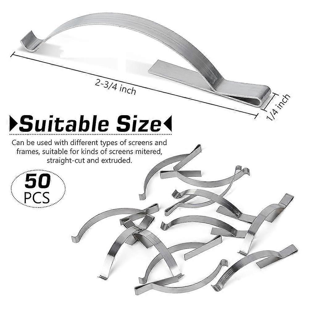 50 Pcs Window Screen Tension Spring, Corner Mount Flat Window Spring ...