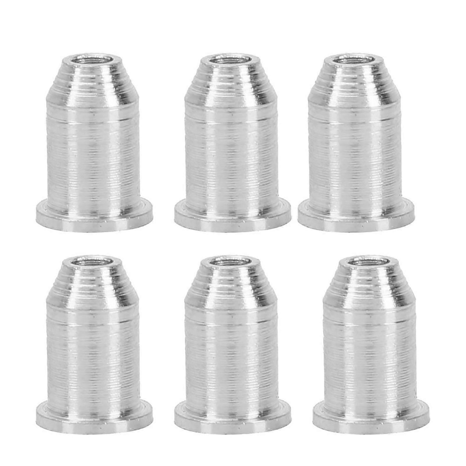 6 Pcs Iron Electric Guitar String Ferrules Guitar String Cap Instrument Accessories (Silver)