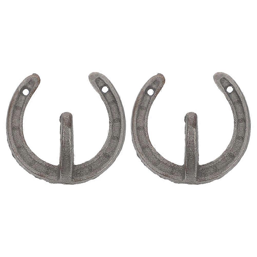 2pcs Horseshoe Modelling Hook Retro Style Storage Hook Sundries Storage Organizer