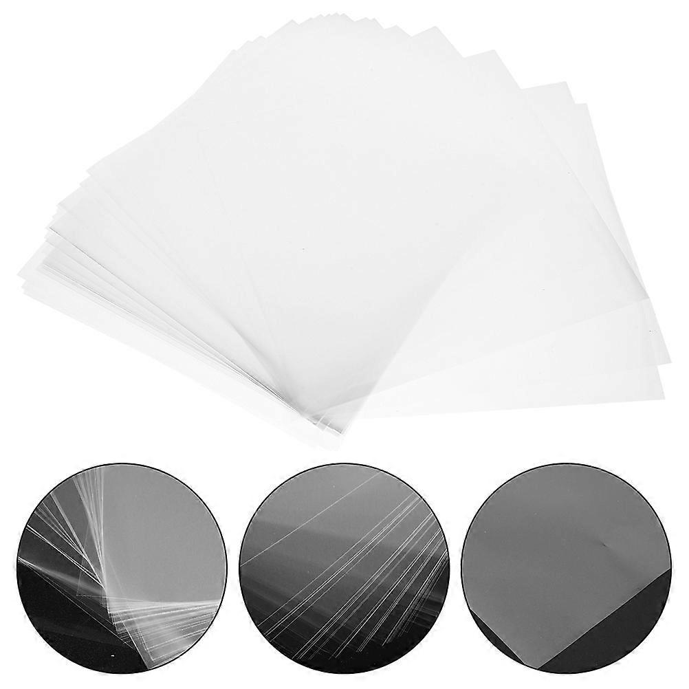 100Pcs Clear Cellophane Paper Sheets Multi-use Cellophane Sheets Candy Wrapping Sheets
