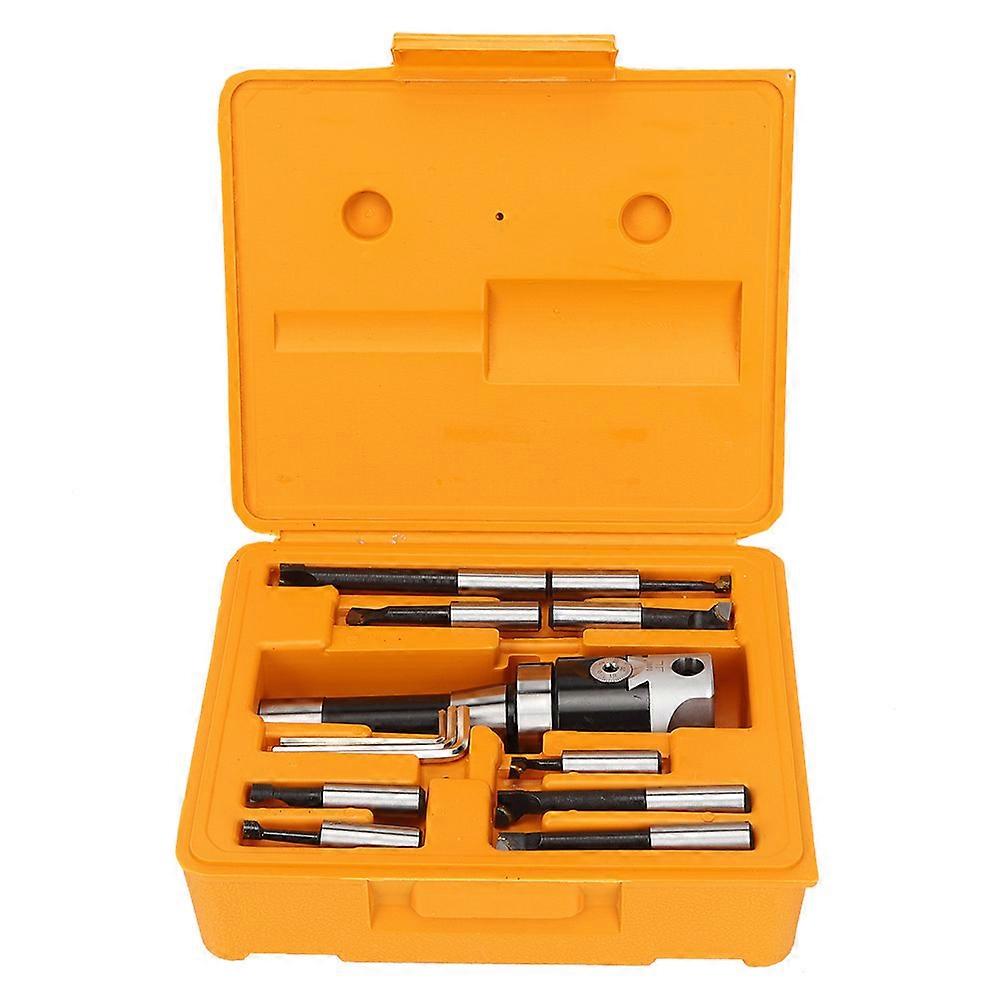 9PCs 2-Inch Boring Head Set 1/2-Inch R8 Shank CNC Milling Tool Kits Mechanical Accessory YEMAA
