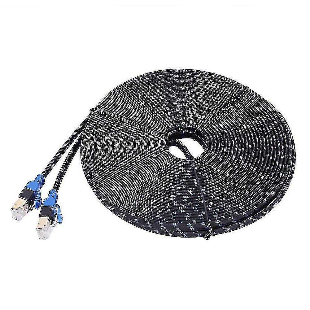 15m Flat Cat7 Ethernet Cable RJ45 Patch Cord for Network LAN