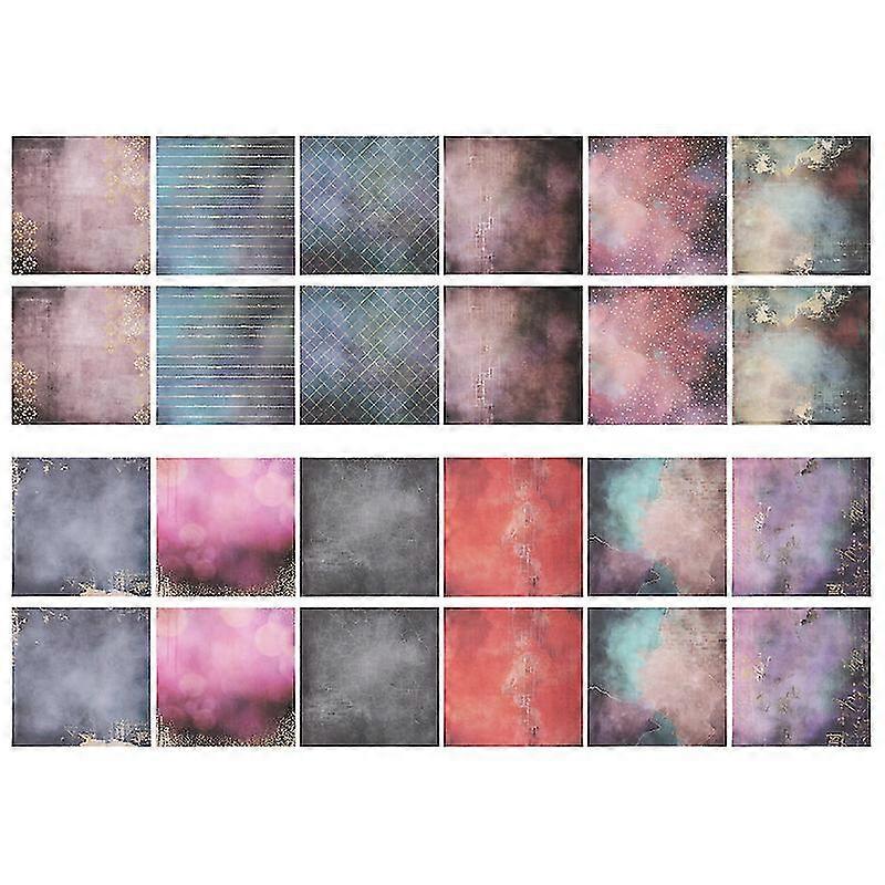 24 pcs background pattern paper scrapbook papers for making album scrapbook