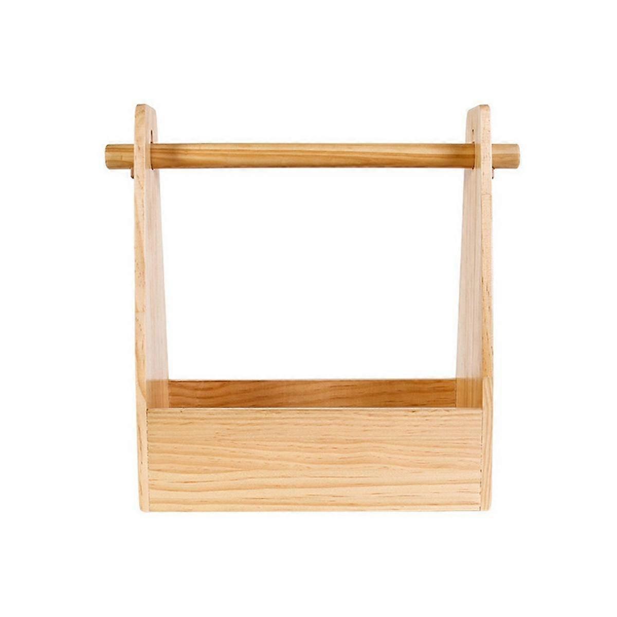 Wooden Seasoning Box, Spice Jar Rack, Outdoor Seasoning Holder Organizer with Handle BBQ Seasoning Box Storage Shelf