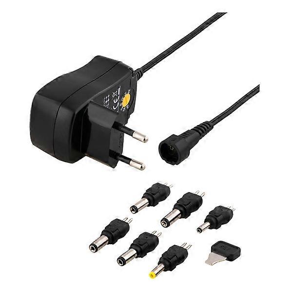 Adaptador de corriente Deltaco Universal 3-12V, 7.2W - Negro