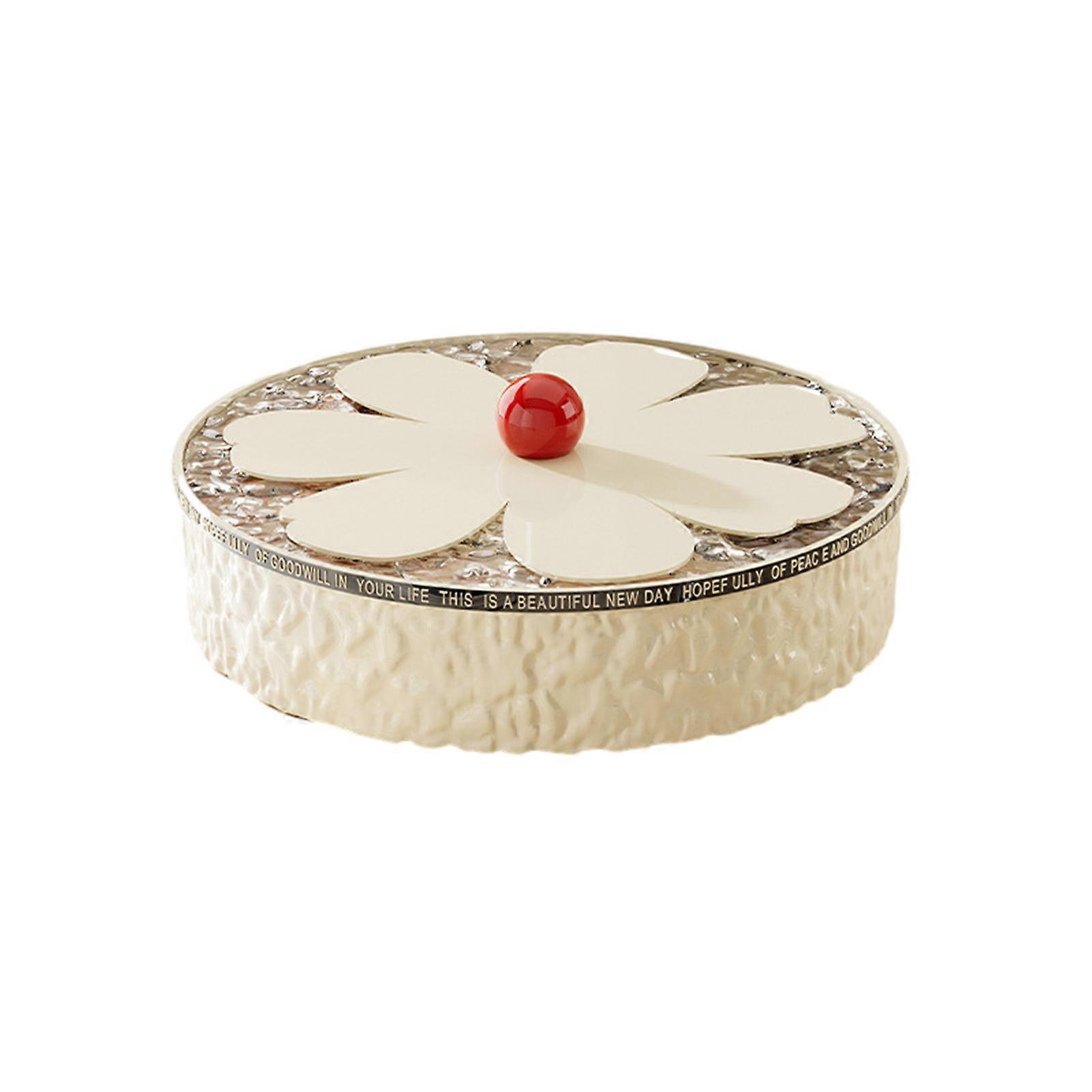 Light Luxurys Flower Shaped Fruit Plate Multi-Grid Candys Storage Box for Home Desktop