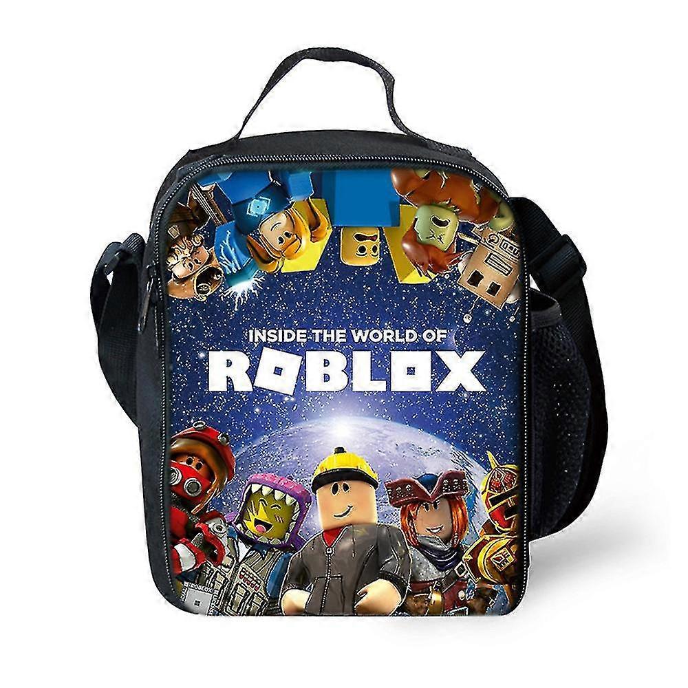 Roblox παιδιά μονωμένη τσάντα κουτί μεσημεριανού γεύματος για αγόρια κορίτσια, επαναχρησιμοποιήσιμο κουτί μεσημεριανού γεύματος είναι για πικνίκ για ζεστά ή σνακ Bento κουτιά