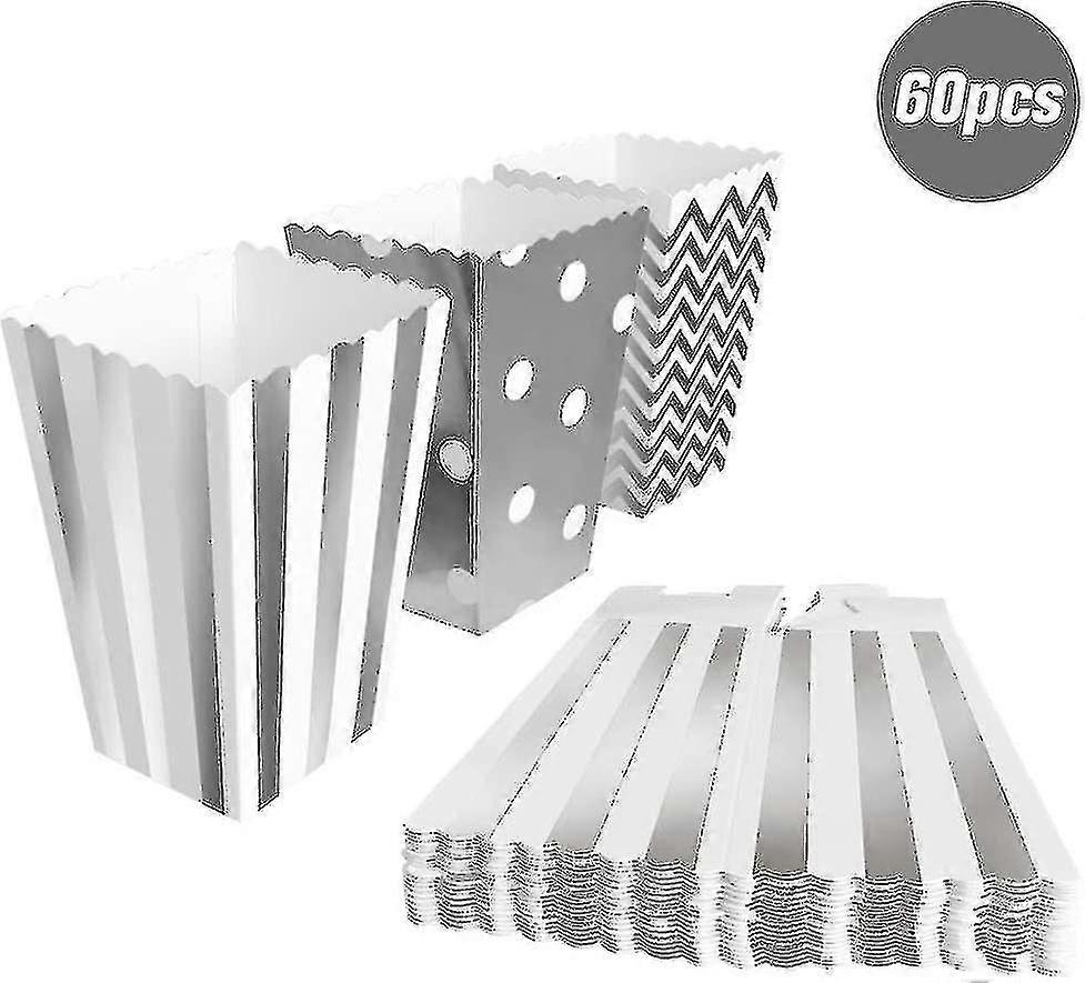 60 stk popcornposer Candy Container Popcorn Box poser for popcorn salt og godteri bar