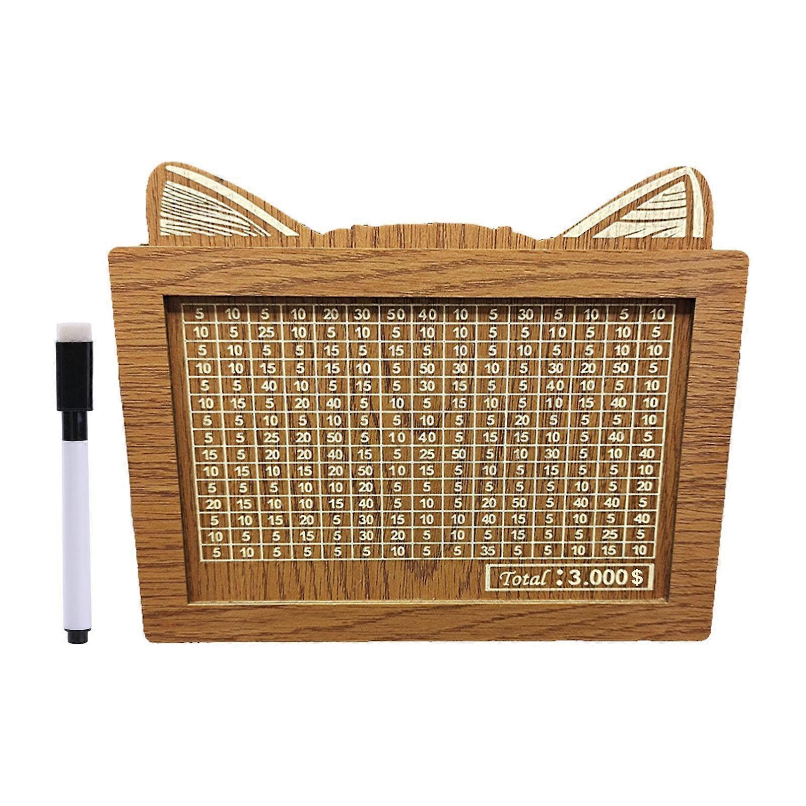 Wooden Money Box With Money And Numbers With Counter Crafts Portable Storage Case Money Saving Box For Adults Child Flye0971