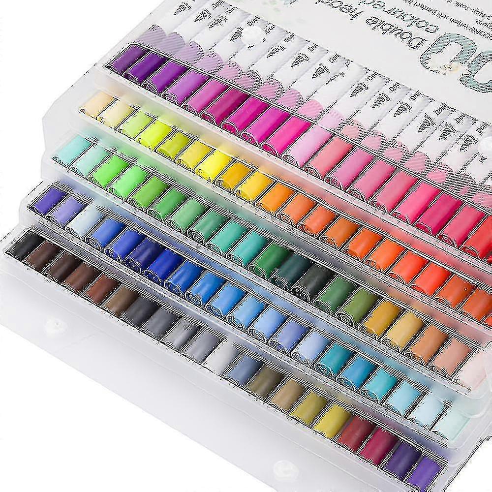 亚克力笔记号笔，48色永久防水毡尖笔，用于绘画石头，DIY相册，塑料亚克力笔