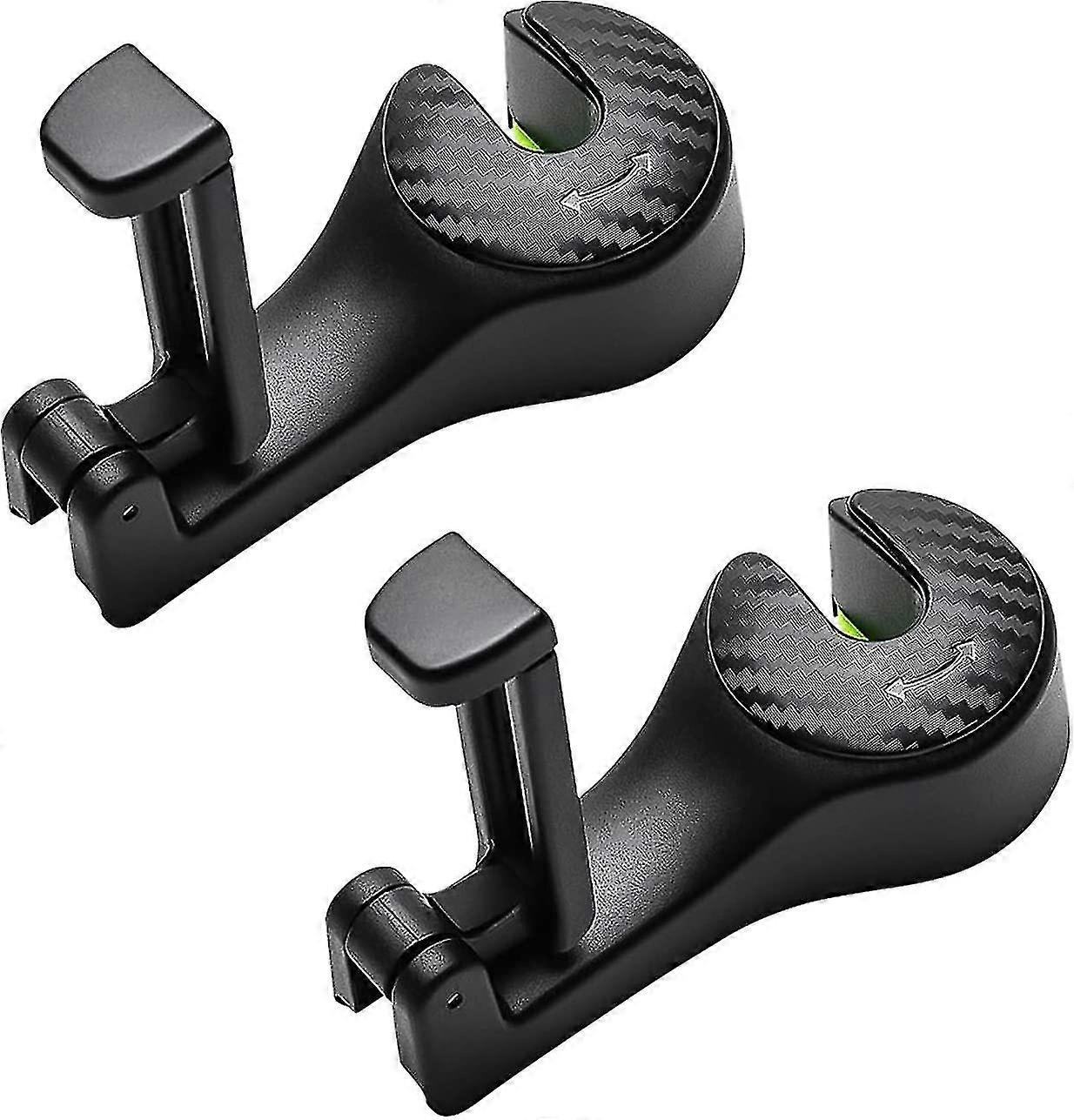General Car Headrest Hooks, Car Vehicle Back Seat Hidden Hook Has Phone Stand Function Multifunctional Heavy Duty Storage Hooks For Auto Backseat(2 Pc
